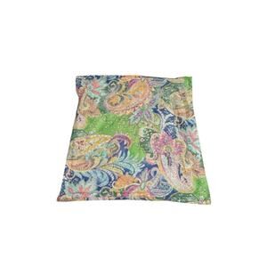 Ralph Lauren Paisley Floral Pillow Euro Sham 100% Cotton Multicolor